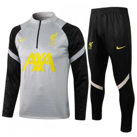 Liverpool Sweatshirt Dragt 2021-22 Lysegrå Kvart-Zip